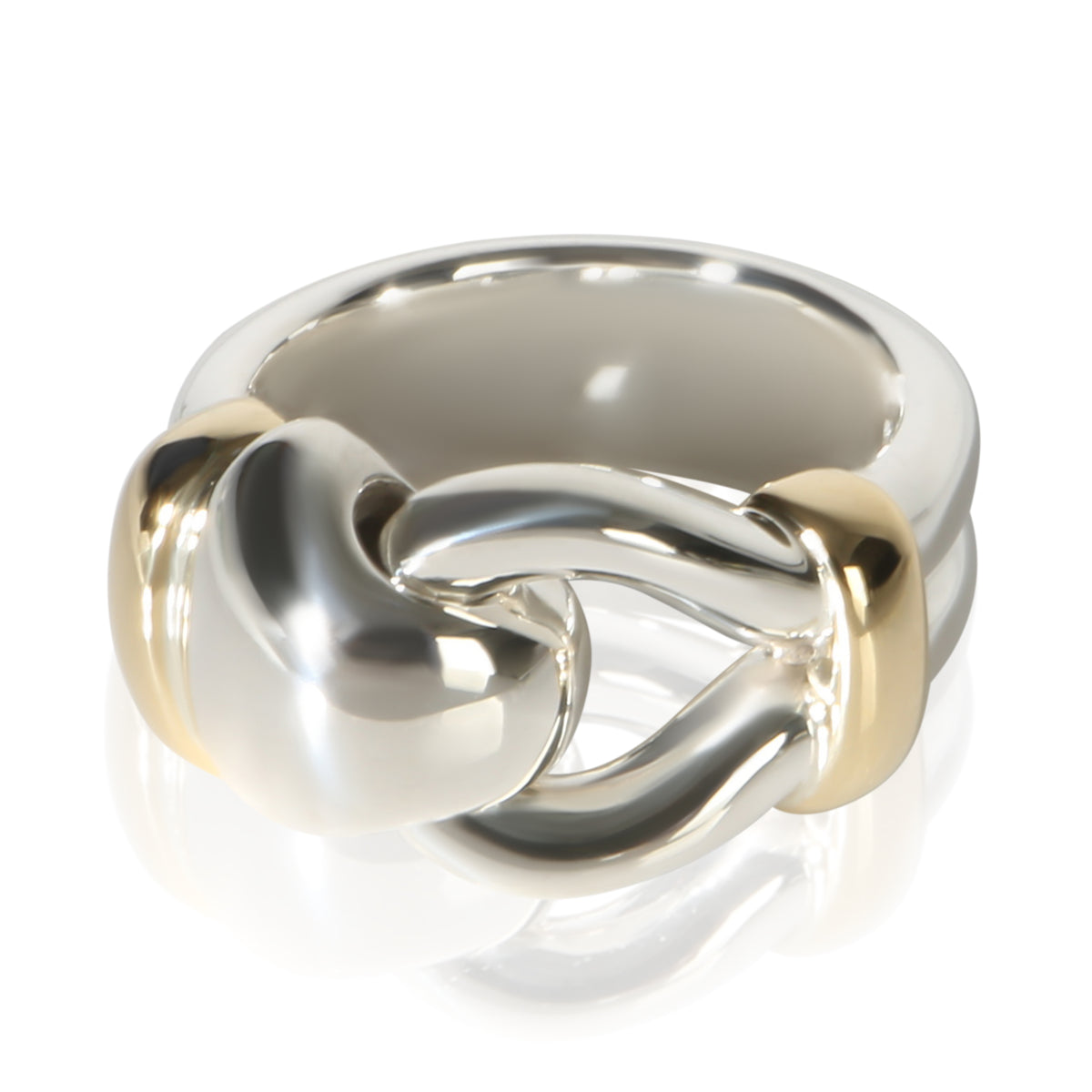 Tiffany & Co. Yellow Gold & Sterling Silver Vintage Loop Ring fv
