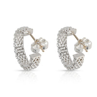 Tiffany & Co. Sterling Silver Small Somerset Mesh Hoop Earrings