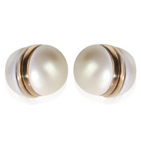Gucci Gold Plated Faux Pearl Magnetic Earrings fv