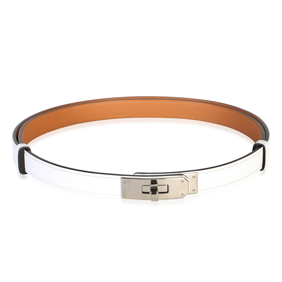 Hermès Blanc Epsom Kelly 18 Belt PHW 2