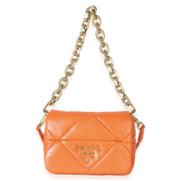 Prada Orange Nappa Small Patchwork System Chain Bag Handbag 9