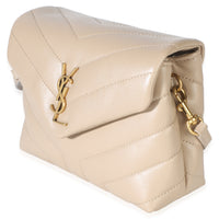 Saint Laurent Beige Calfskin Y Quilted Monogram Toy Loulou Handbag 2