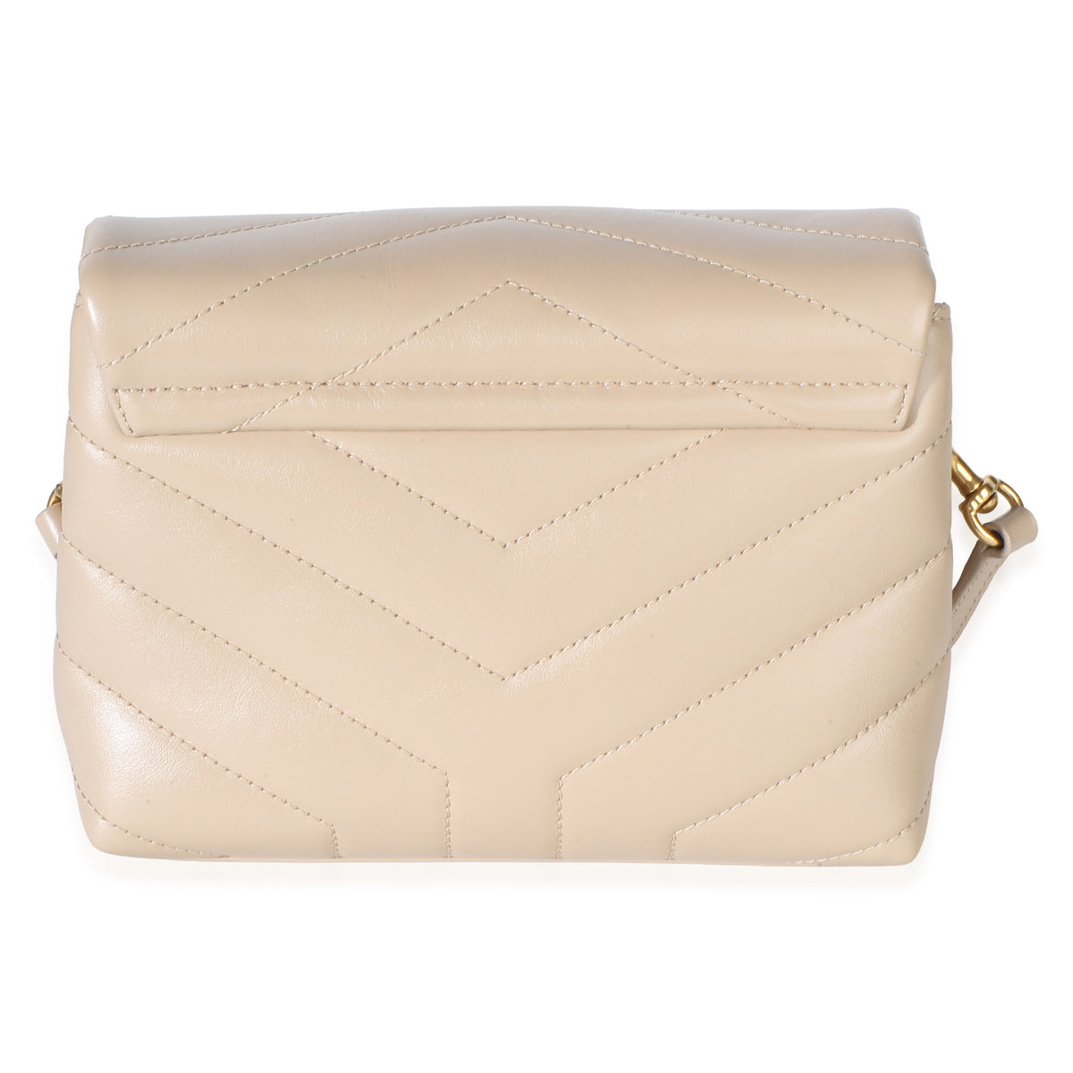 Saint Laurent Beige Calfskin Y Quilted Monogram Toy Loulou Handbag 5