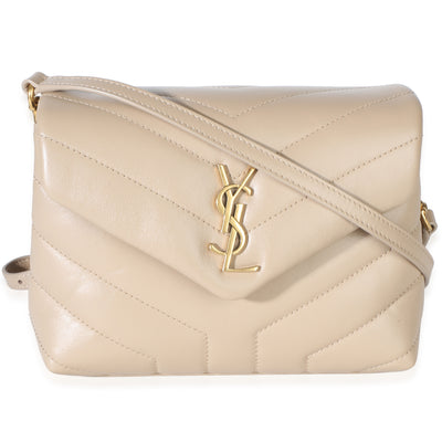 Saint Laurent Beige Calfskin Y Quilted Monogram Toy Loulou Handbag id