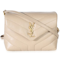 Saint Laurent Beige Calfskin Y Quilted Monogram Toy Loulou Handbag id