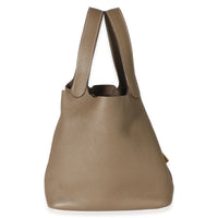 Hermès Etoupe Clemence Picotin Lock 22 GHW Handbag 2