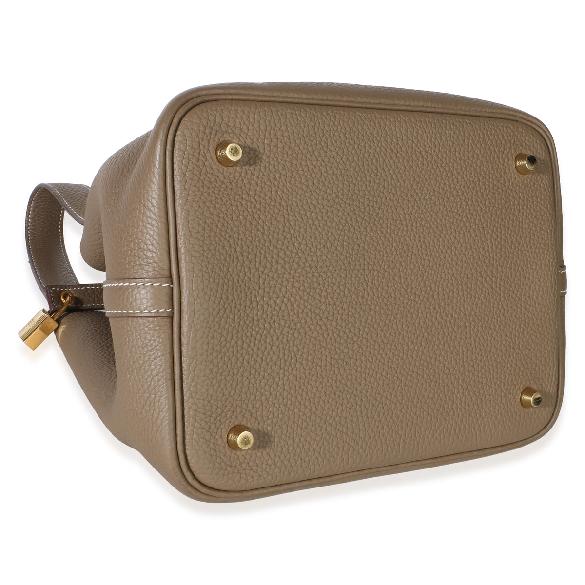 Hermès Etoupe Clemence Picotin Lock 22 GHW Handbag 8