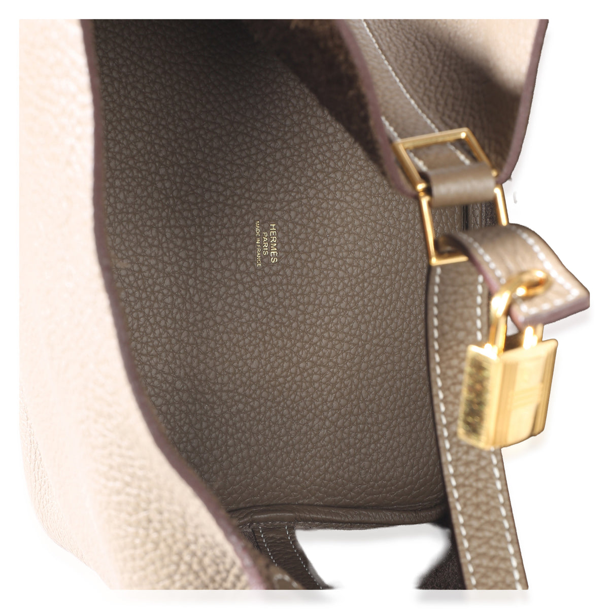 Hermès Etoupe Clemence Picotin Lock 22 GHW Handbag 9
