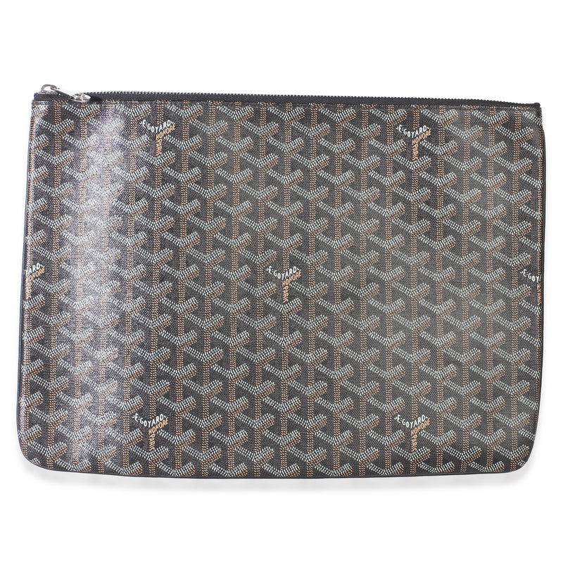 Goyard Black ine Canvas Senat Pouch GM Handbag id