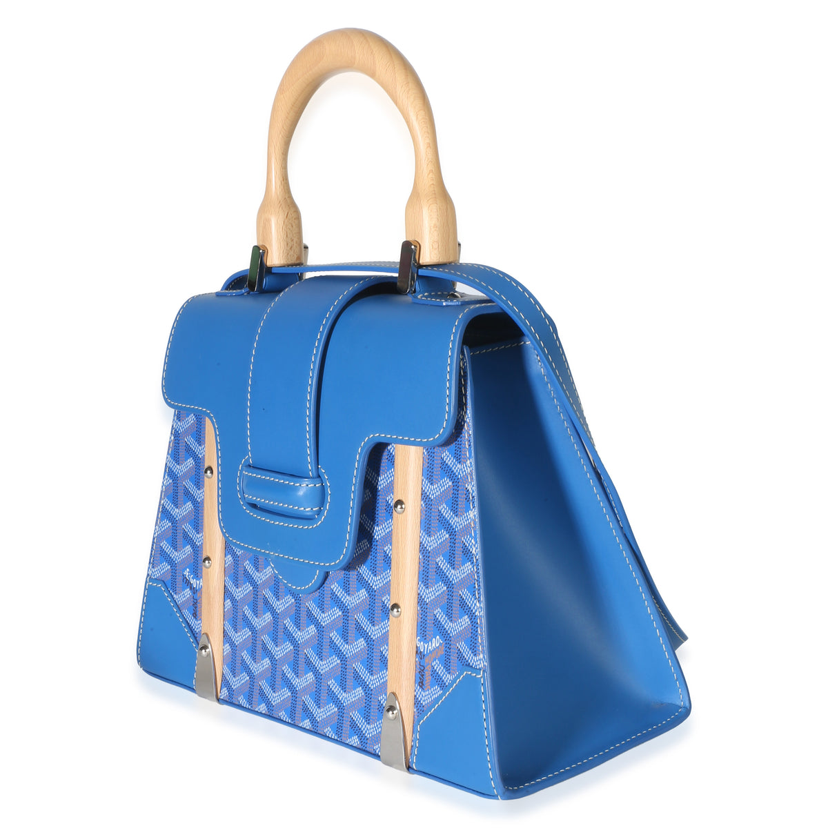 Goyard Blue ine Canvas Saigon PM Handbag 2