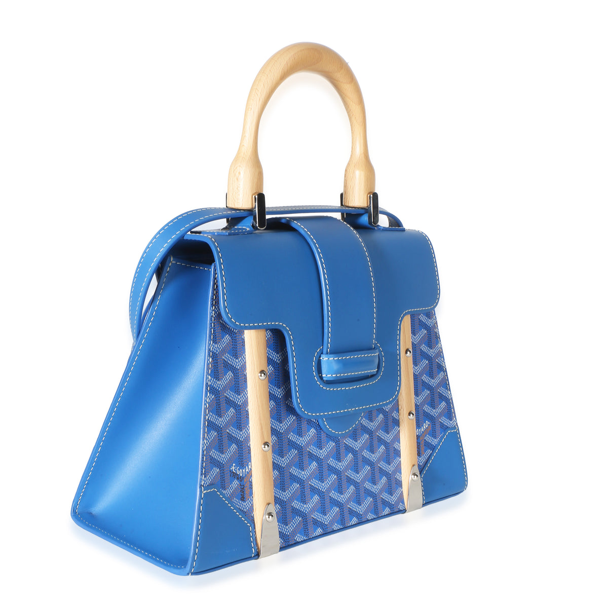 Goyard Blue ine Canvas Saigon PM Handbag 3