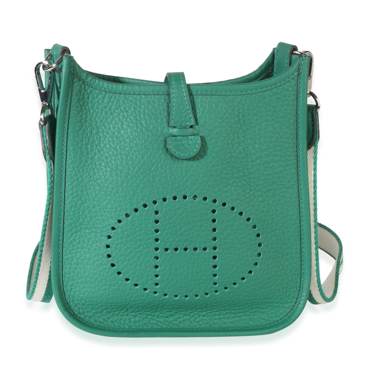 Hermès Vert Vertigo Clemence Mini Evelyne TPM 16 PHW Handbag id