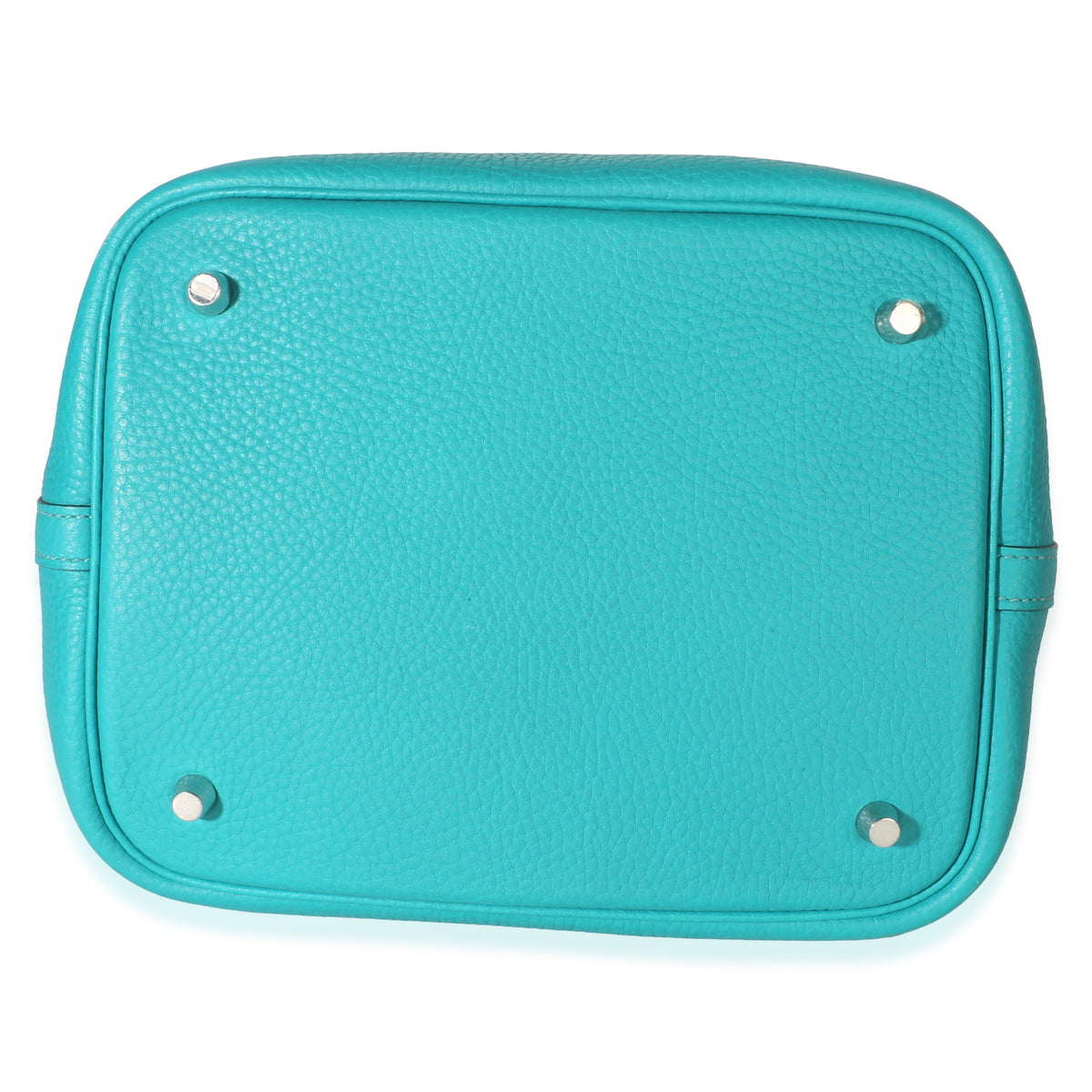 Hermès Bleu Paon Clemence Picotin Lock 22 PHW Handbag 6