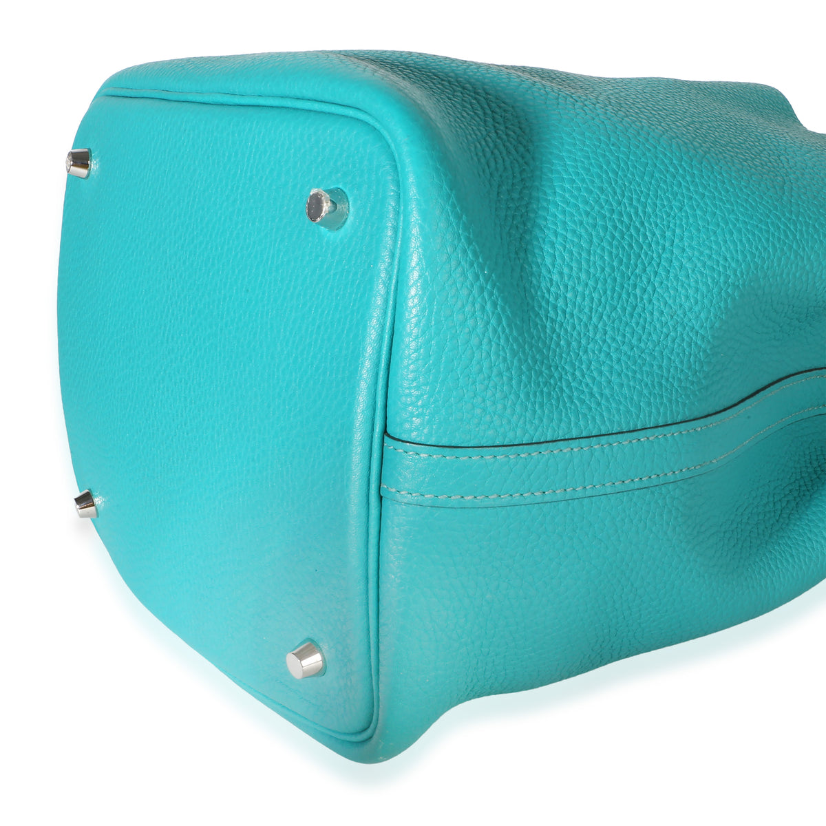 Hermès Bleu Paon Clemence Picotin Lock 22 PHW Handbag 7