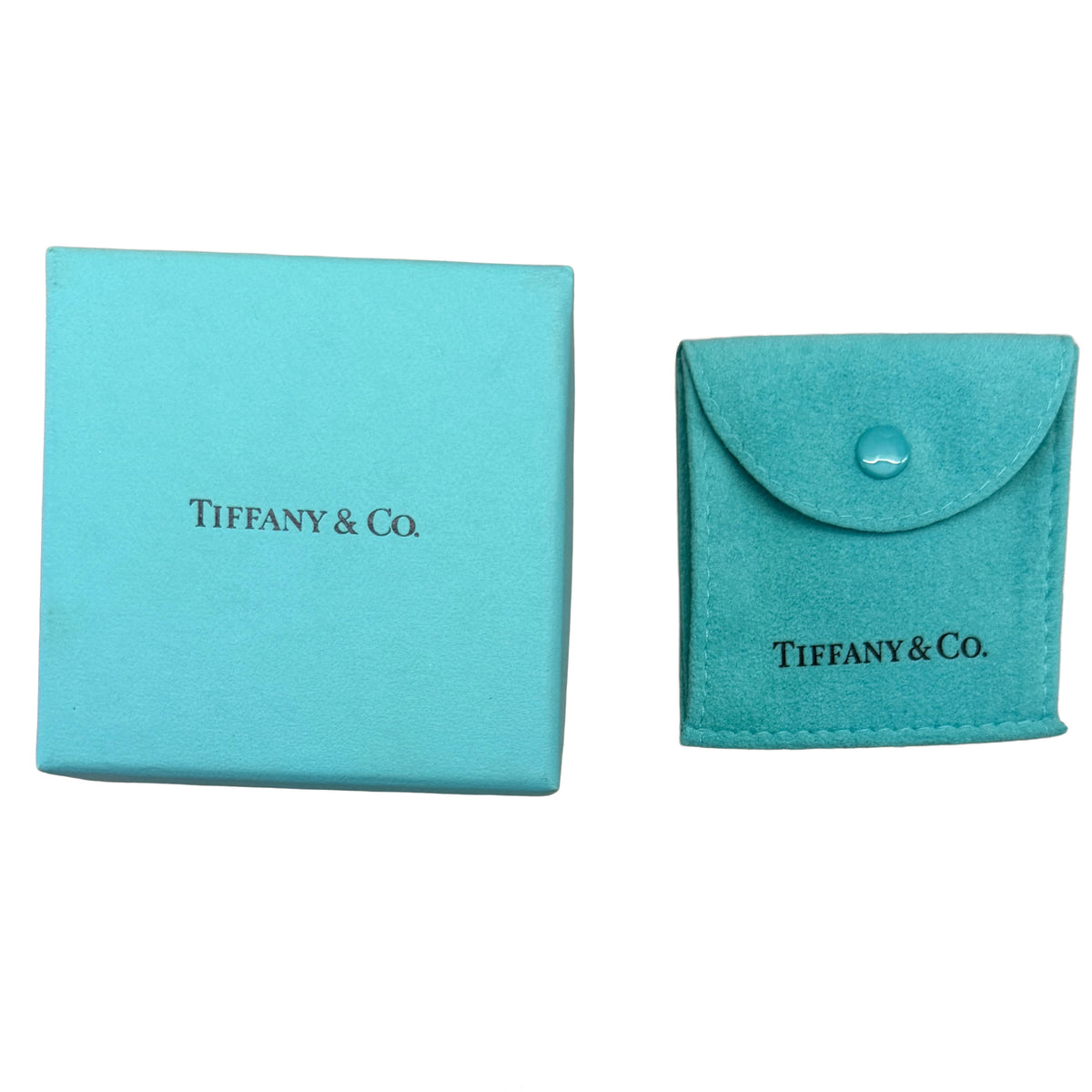 Tiffany & Co. Sterling Silver Diamond Elsa Peretti Open Heart Pendant box