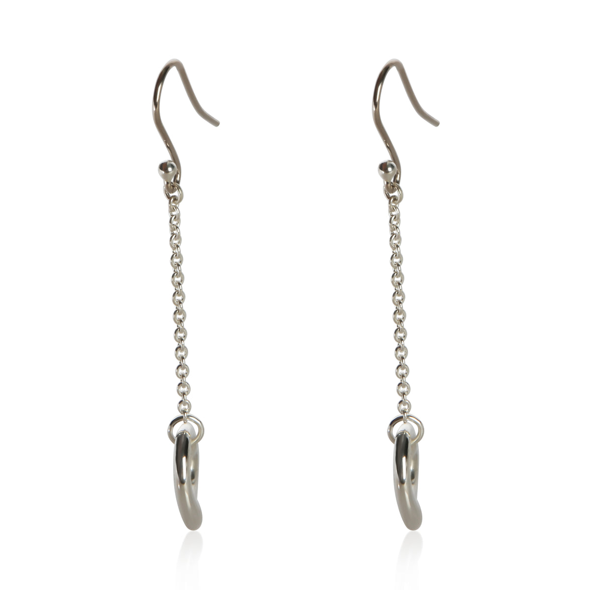 Tiffany & Co. Sterling Silver Elsa Peretti Open Heart Earrings 2