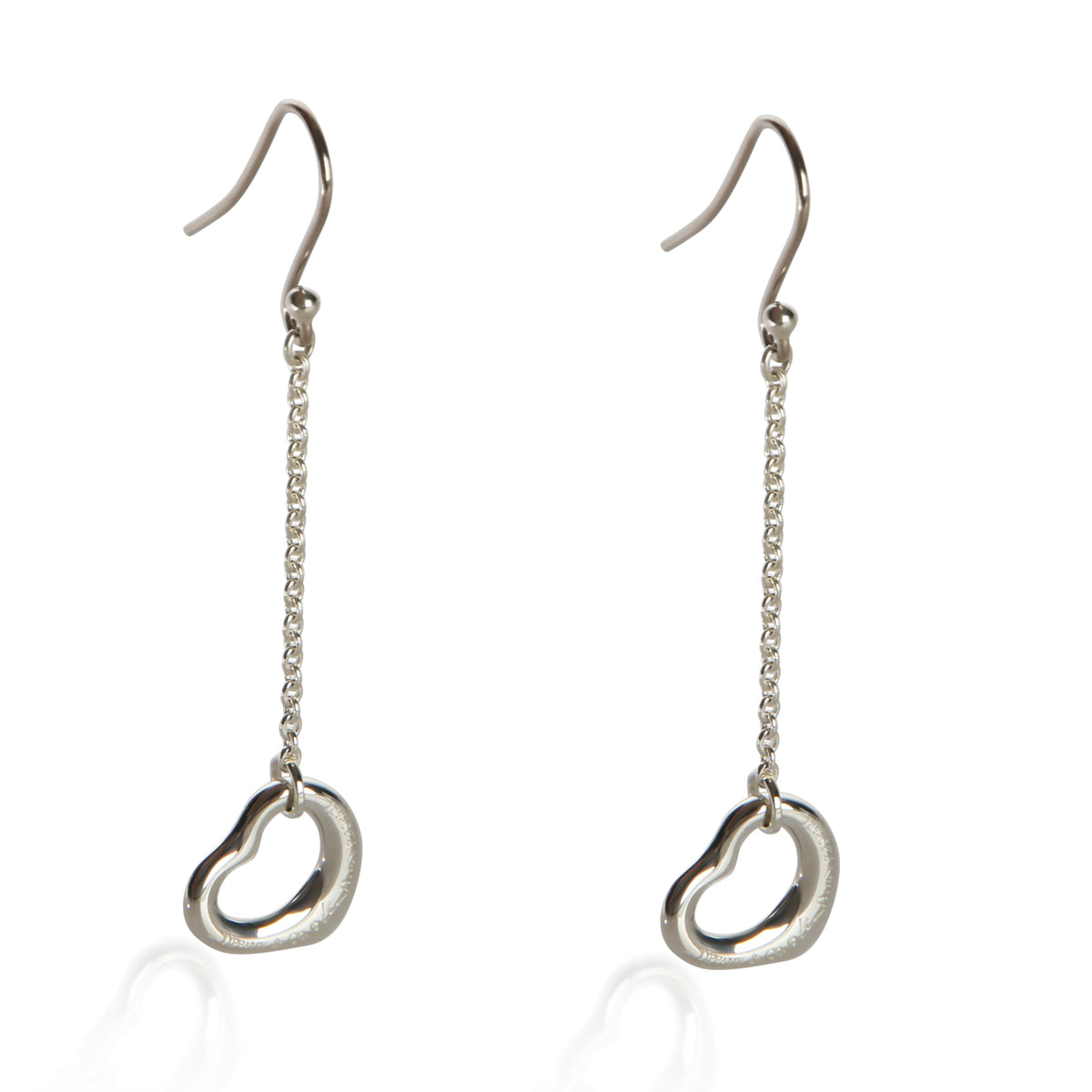 Tiffany & Co. Sterling Silver Elsa Peretti Open Heart Earrings 3