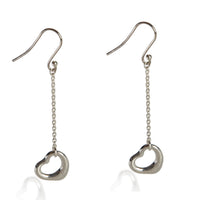 Tiffany & Co. Sterling Silver Elsa Peretti Open Heart Earrings fv