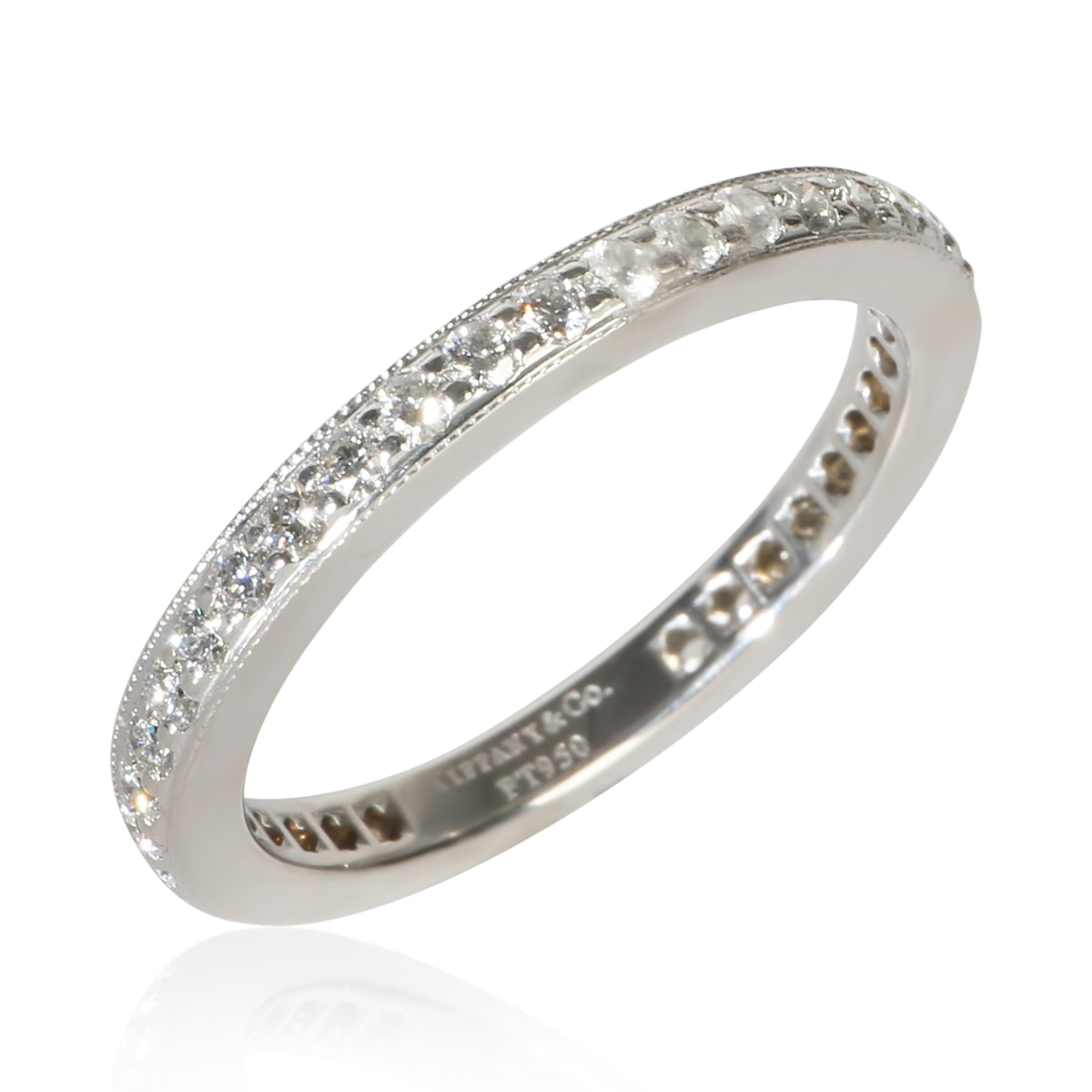 Tiffany & Co. Platinum Diamond Legacy Eternity Band clasp