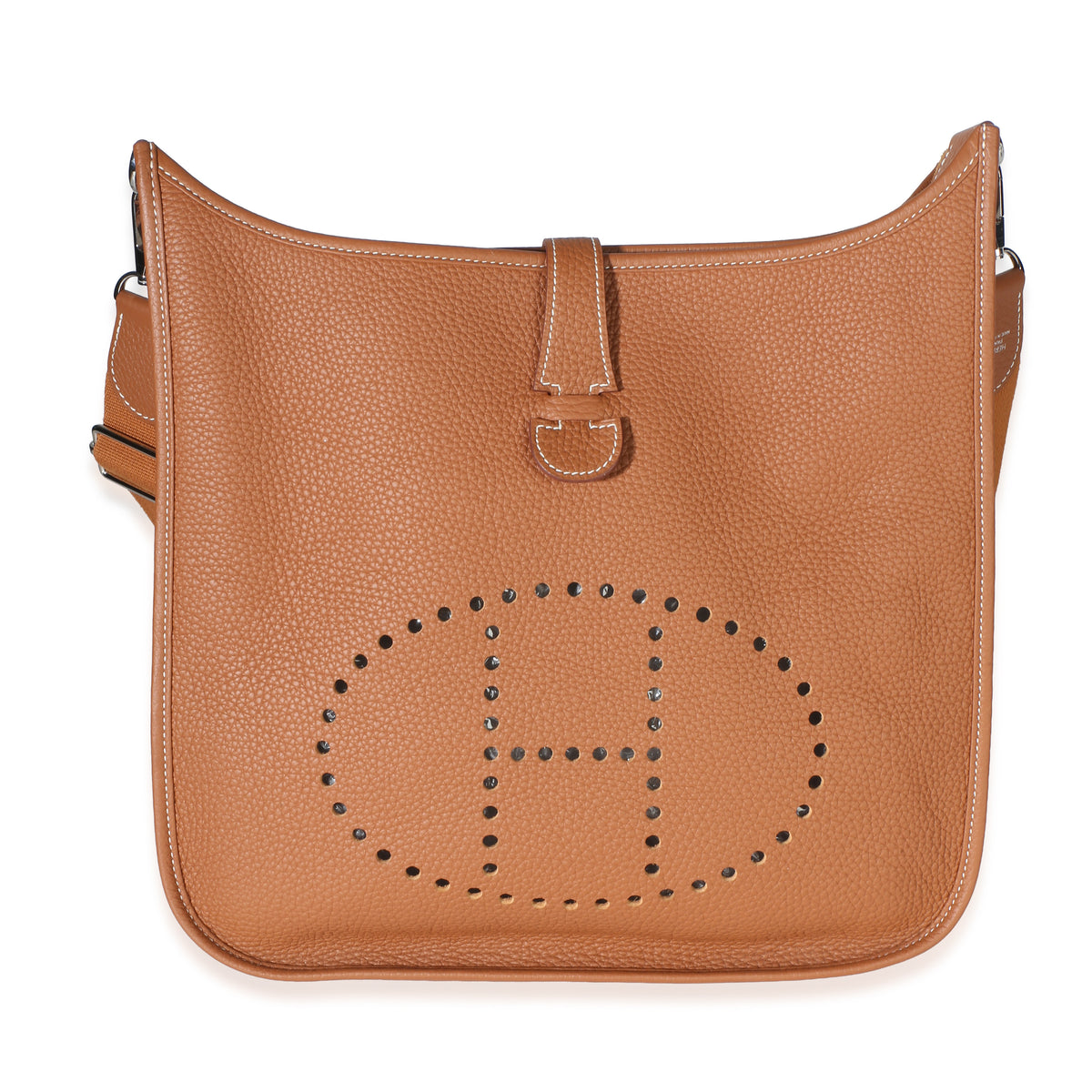 Hermès Gold Clemence Evelyne III 33 GM PHW Handbag id