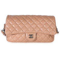 Chanel Light Beige Quilted Calfskin Medium Casual Rock Flap Bag Handbag id