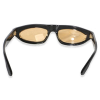 Gucci Black Acetate Gold Logo Cateye Mask Sunglasses 5