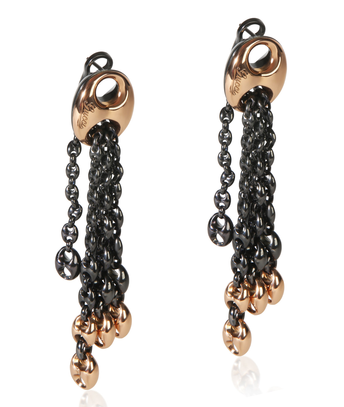 Gucci Rose Gold & Sterling Silver Earrings 2