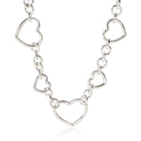 Tiffany & Co. Sterling Silver Open Heart Link Necklace fv