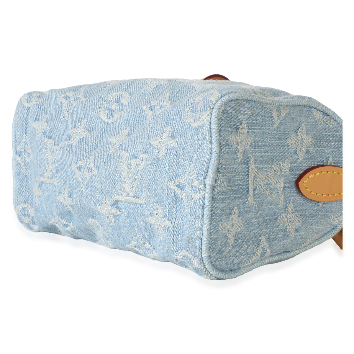 Louis Vuitton Sky Blue Monogram Denim Nano Speedy Handbag 6