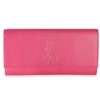 Saint Laurent Pink Textured Calfskin Small Belle De Jour Clutch Handbag id