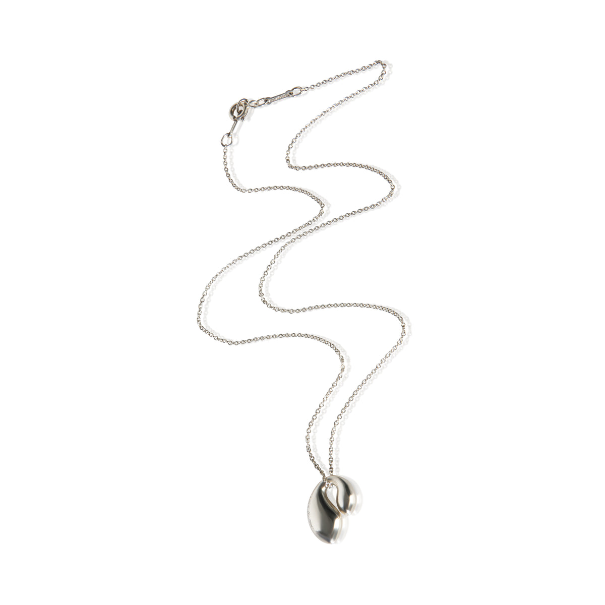 Tiffany & Co. Sterling Silver Elsa Peretti Double Teardrop Pendant 3