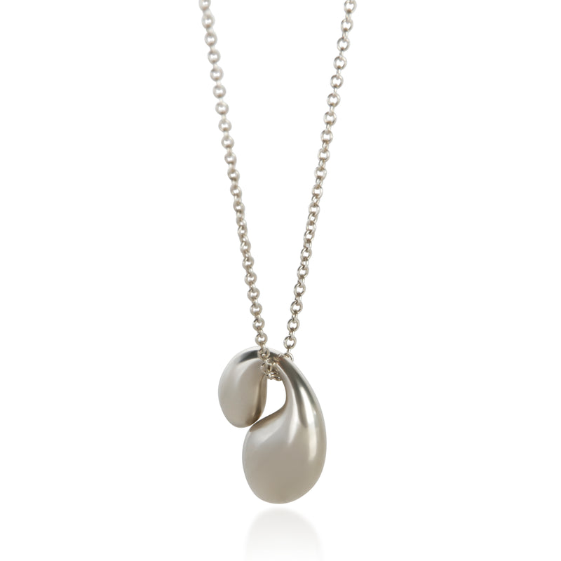 Tiffany & Co. Sterling Silver Elsa Peretti Double Teardrop Pendant fv