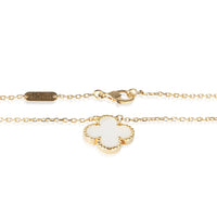 Van Cleef & Arpels Yellow Gold Mother Of Pearl Vintage Alhambra Pendant 2