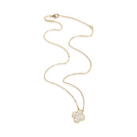 Van Cleef & Arpels Yellow Gold Mother Of Pearl Vintage Alhambra Pendant 3