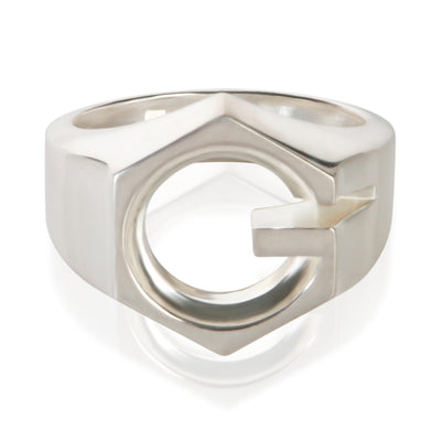 Gucci Sterling Silver G Cube Ring fv