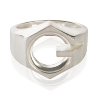 Gucci Sterling Silver G Cube Ring fv