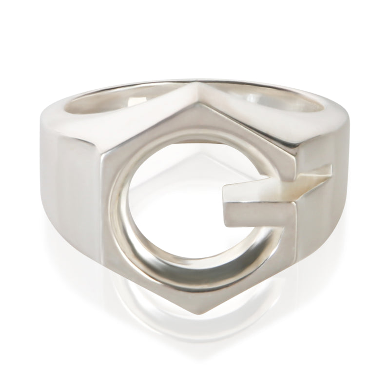 Gucci Sterling Silver G Cube Ring fv
