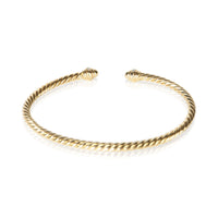 David Yurman Yellow Gold Diamond Cablespira Bracelet 3