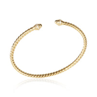 David Yurman Yellow Gold Diamond Cablespira Bracelet 5