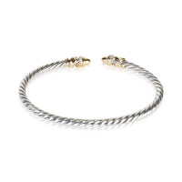 David Yurman Yellow Gold & Sterling Silver Diamond Petite Helena Bracelet 3