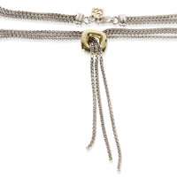David Yurman Yellow Gold & Sterling Silver Waterfall Lariat Necklace 2