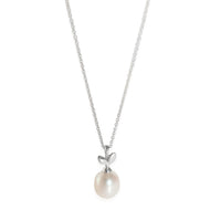 Tiffany & Co. Sterling Silver Pearl Paloma Picasso Olive Leaf Pendant fv