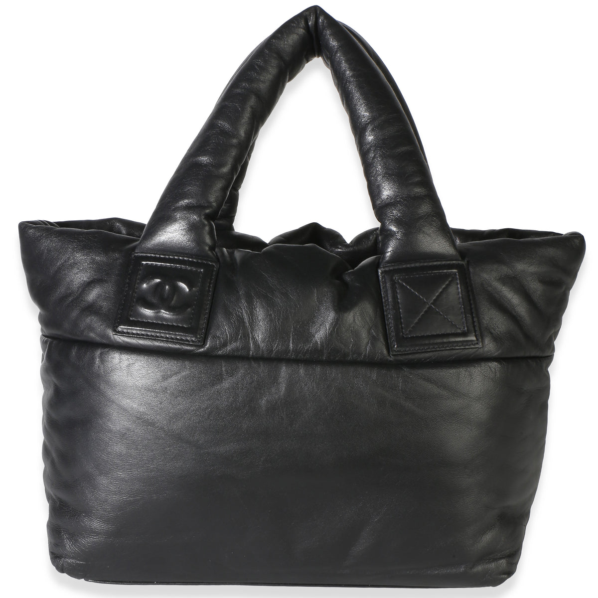 Chanel Black Burgundy Quilted Lambskin Small Coco Cocoon Reversible Tote Handbag id