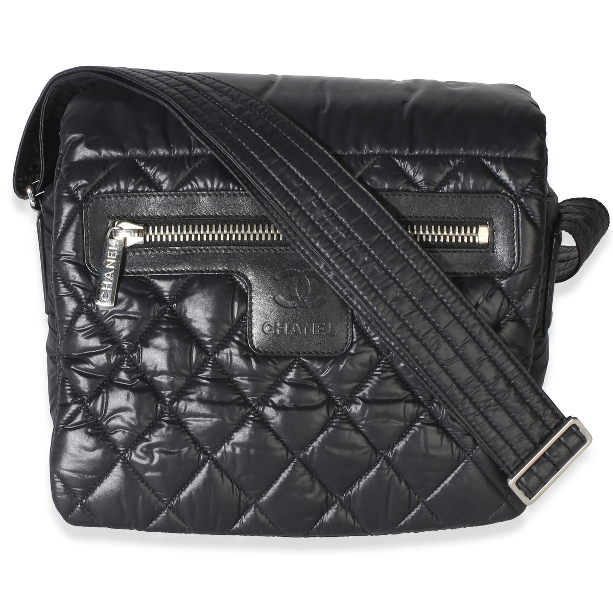 Chanel Black Quilted Nylon Small Coco Cocoon Messenger Bag Handbag id