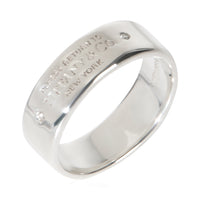 Tiffany & Co. Sterling Silver Diamond Return To Tiffany Ring clasp