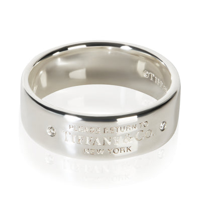 Tiffany & Co. Sterling Silver Diamond Return To Tiffany Ring fv