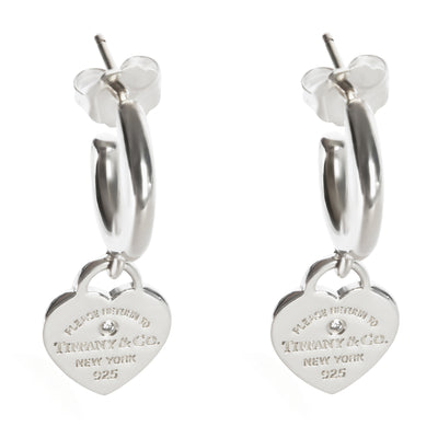 Tiffany & Co. Sterling Silver Diamond Return To Tiffany Earrings fv