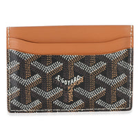 Goyard Black Gold ine Canvas Sulpice Card Holder Wallet id