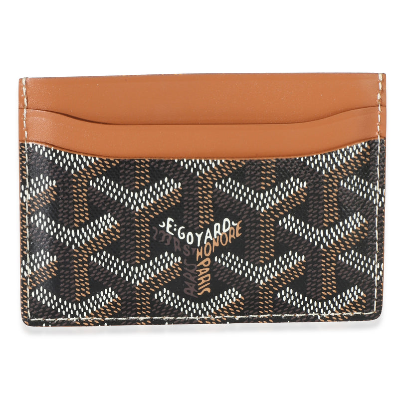 Goyard Black Gold ine Canvas Sulpice Card Holder Wallet id