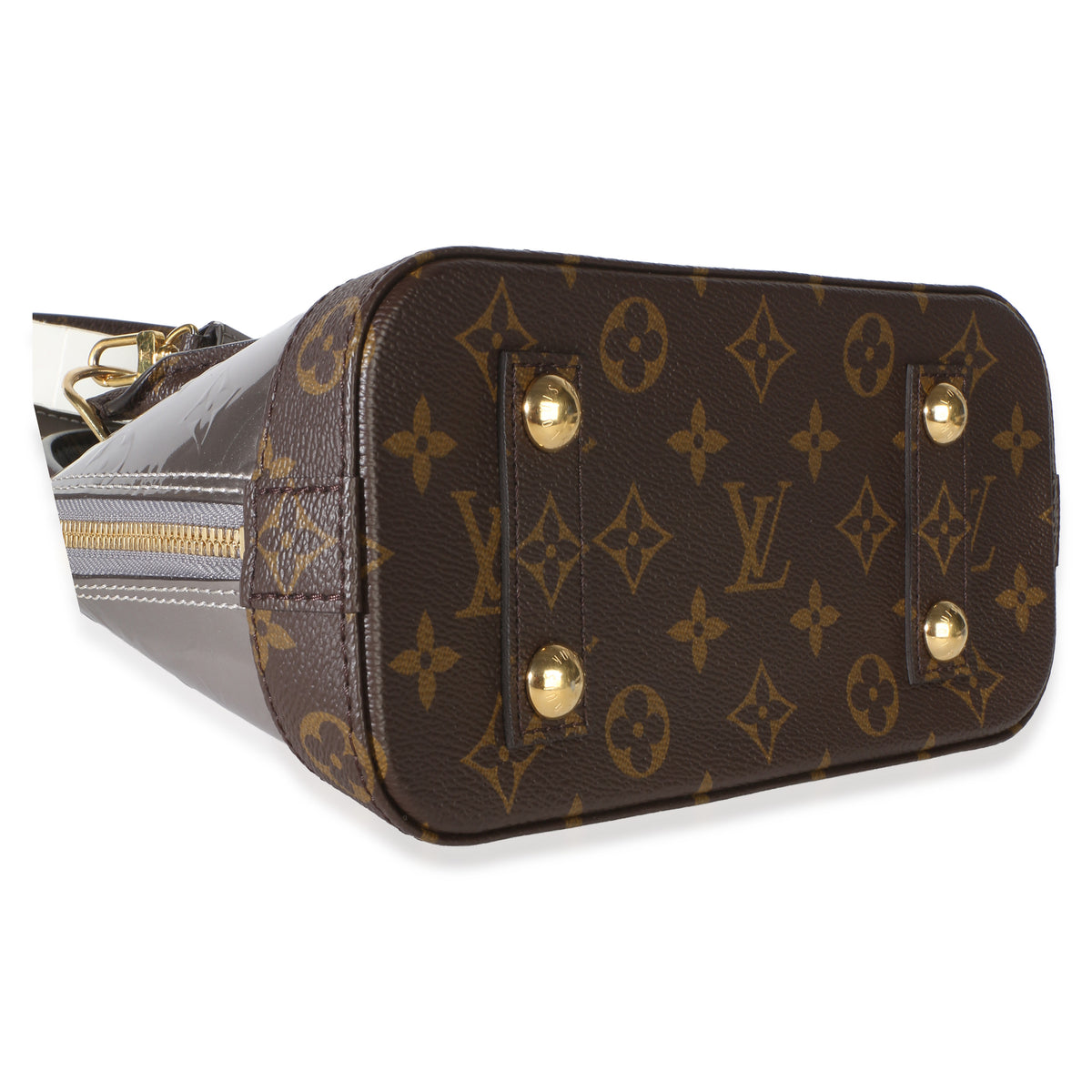 Louis Vuitton Bitume Metallise Vernis Epi Monogram Alma BB Handbag 8